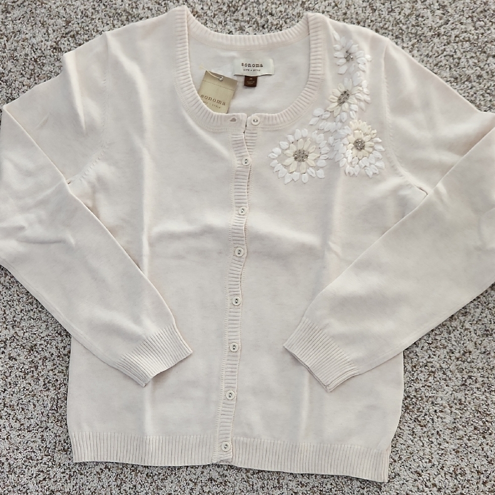 Sonoma Cream Floral Women's Cardigan